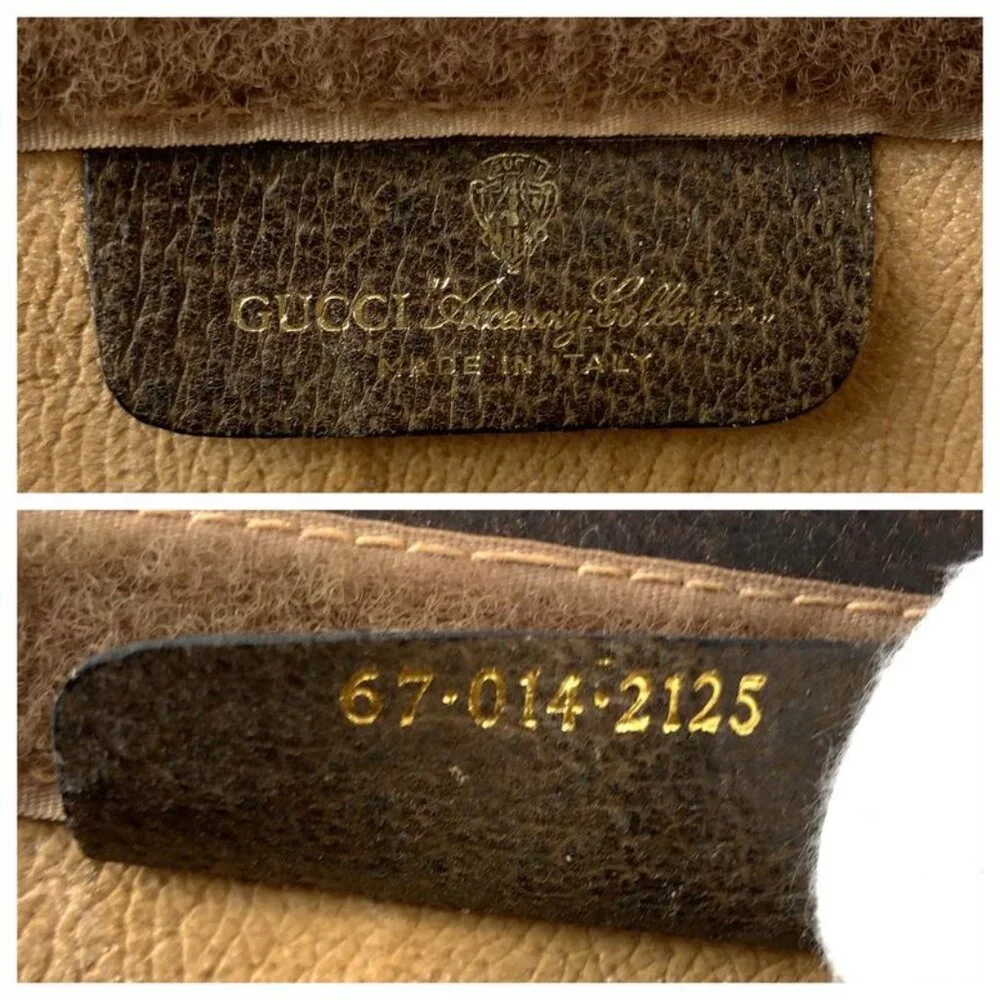 Gucci Vintage Sherry Clutch Beige Brown - Picture 4 of 9